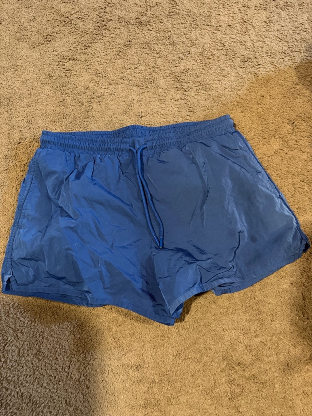 Abercrombie & Fitch Men's Royal Blue Athletic Drawstring Shorts